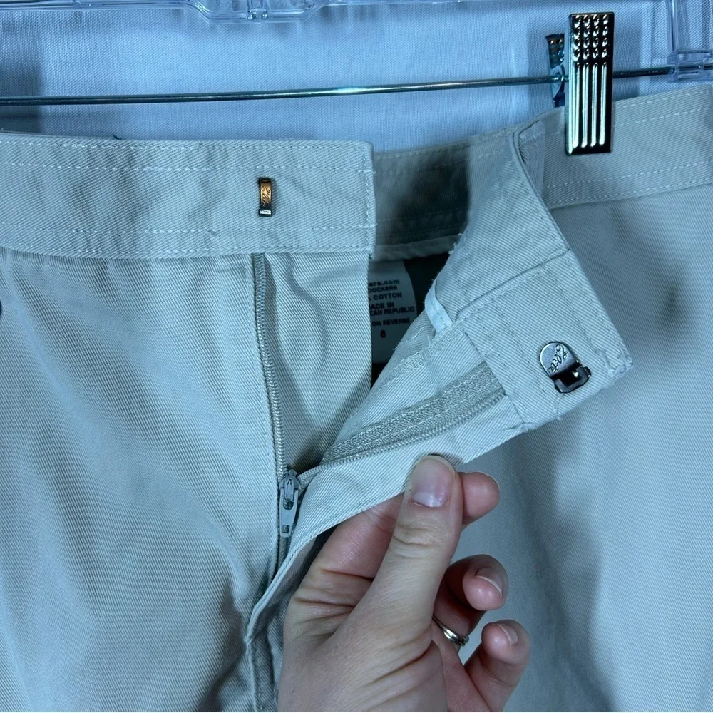 Dockers | 100% Cotton Mini Skirt Khaki Light Cream Y2K Preppy Women’s Size 8